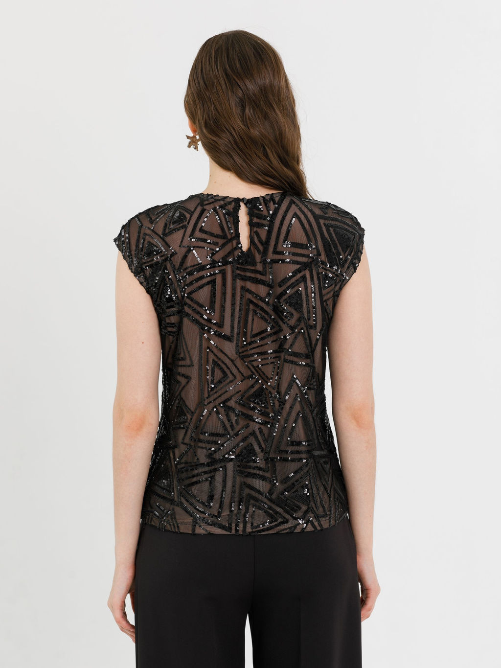 Блузка из сетки с пайетками Новый год - Stilla фото 10