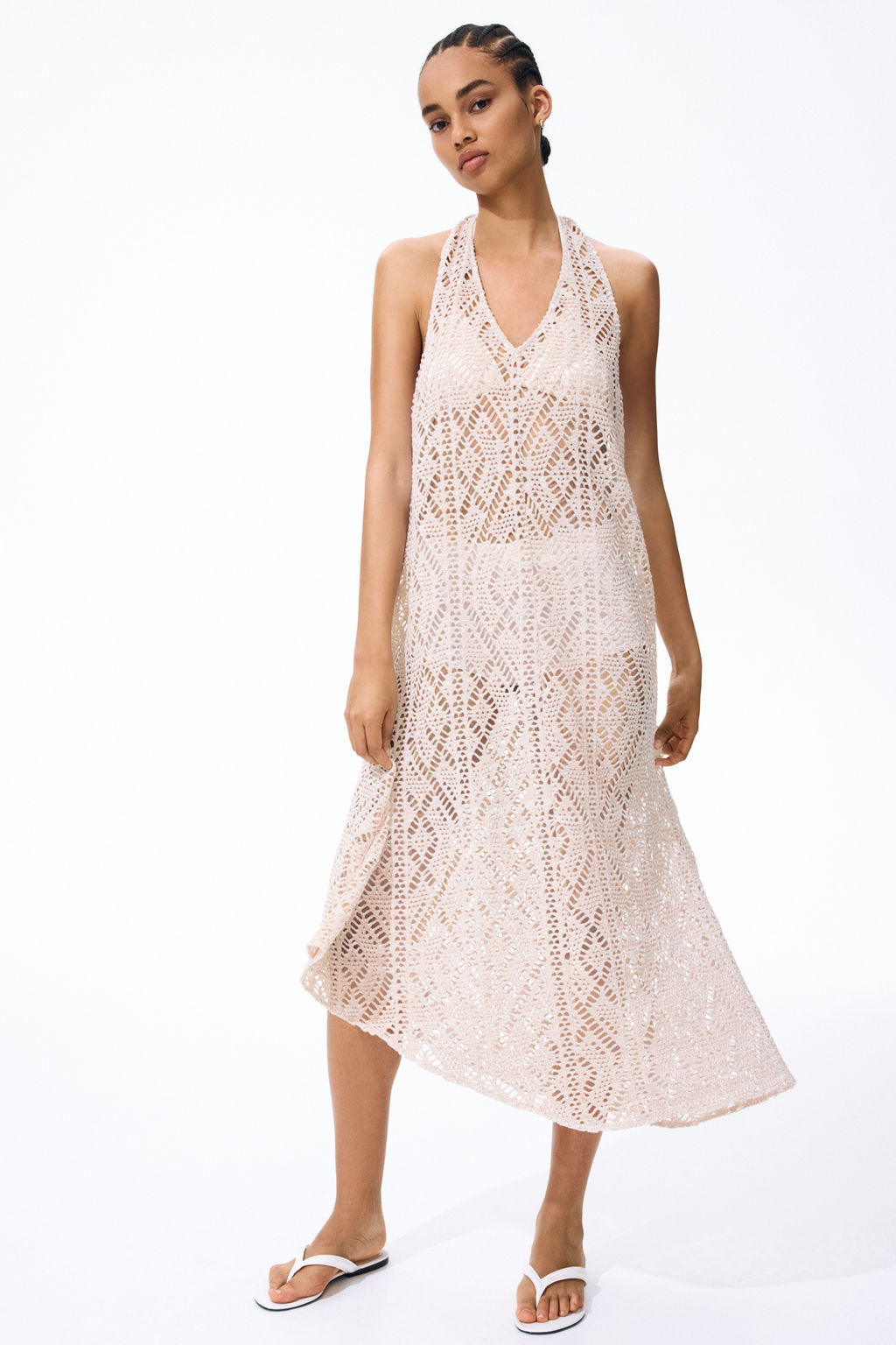 Vestido halter efecto crochet - H&m фото 2
