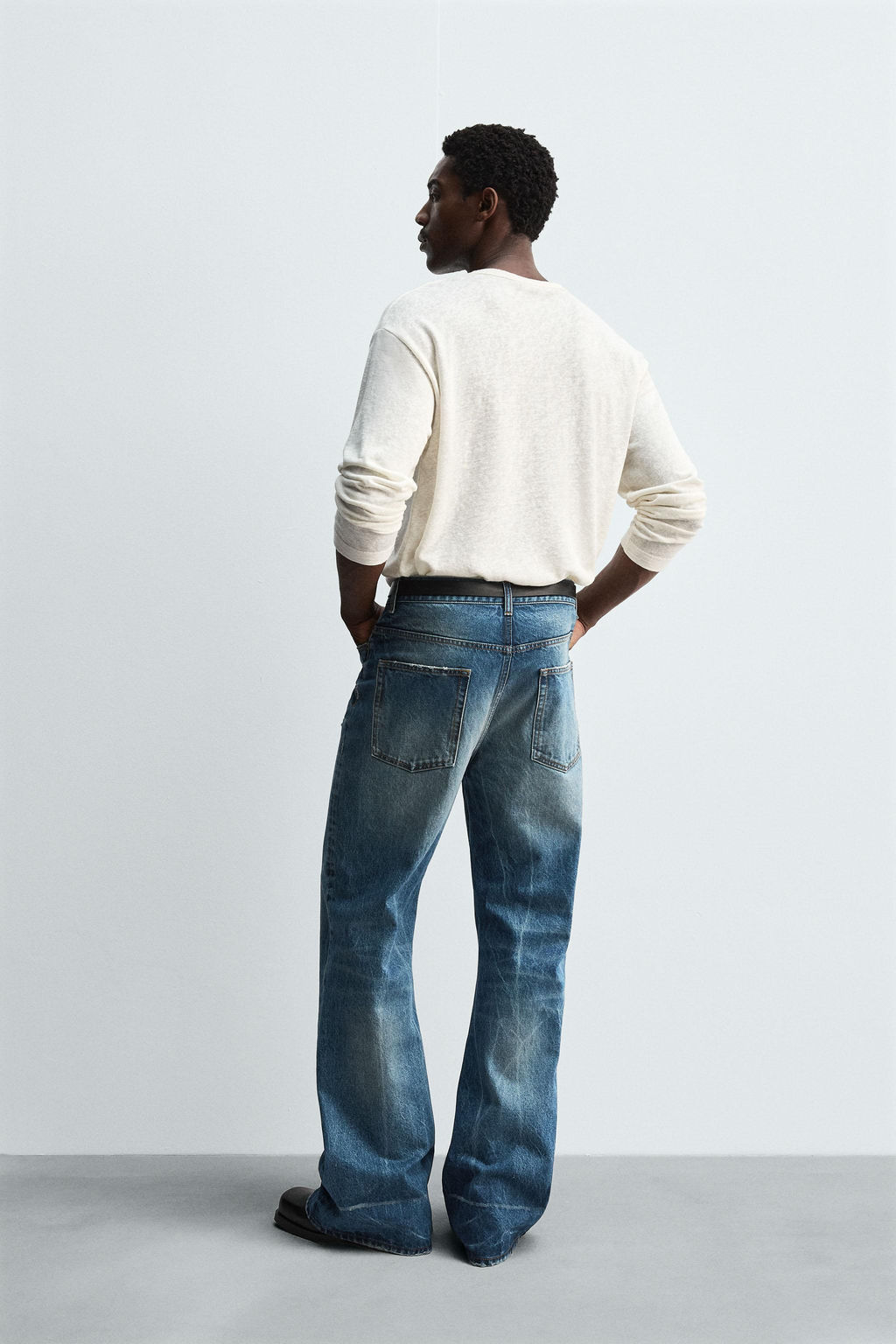 WIDE BELL BOTTOM FIT JEANS - Zara фото 3