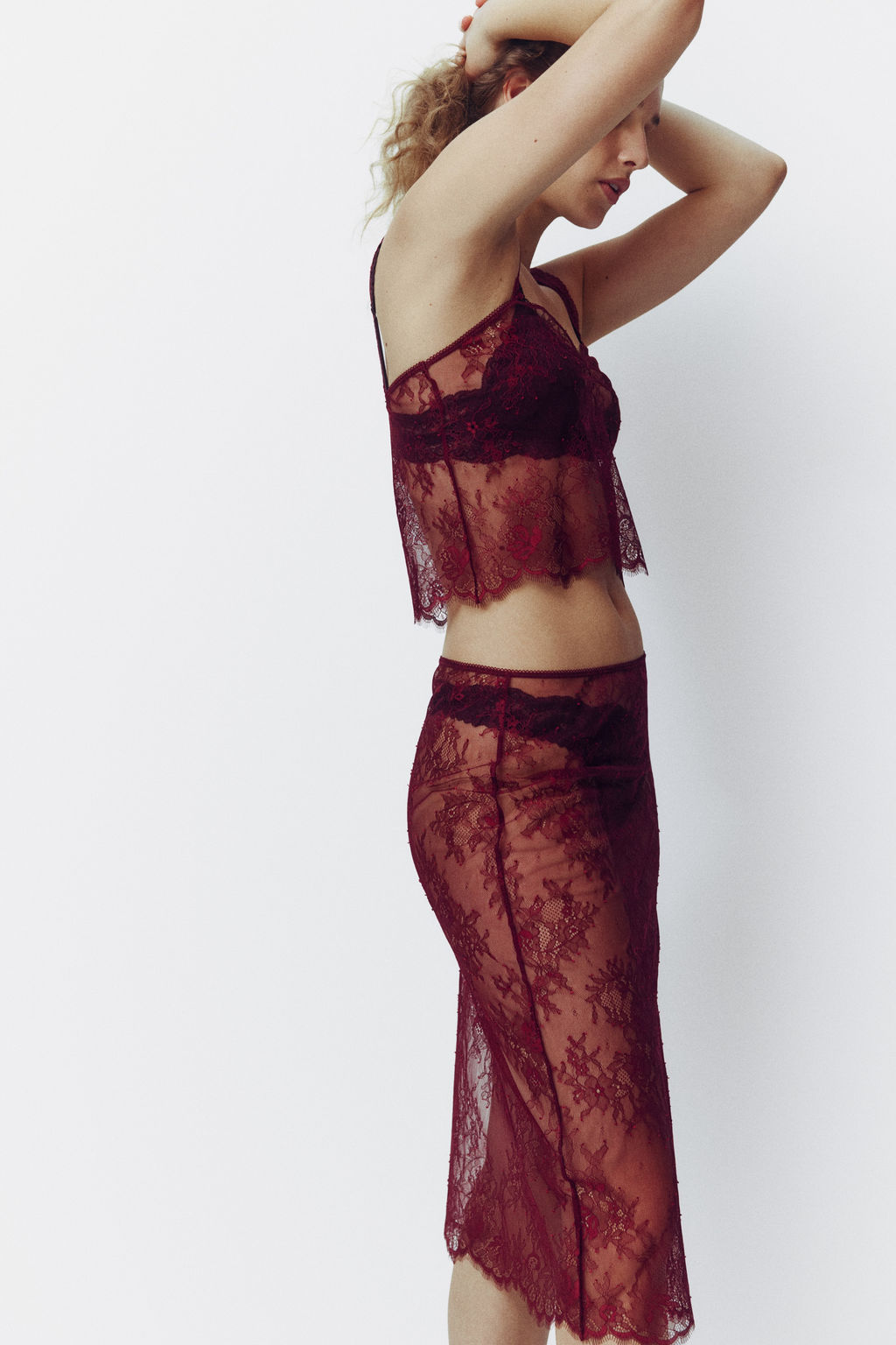 Falda midi de encaje - H&m фото 5
