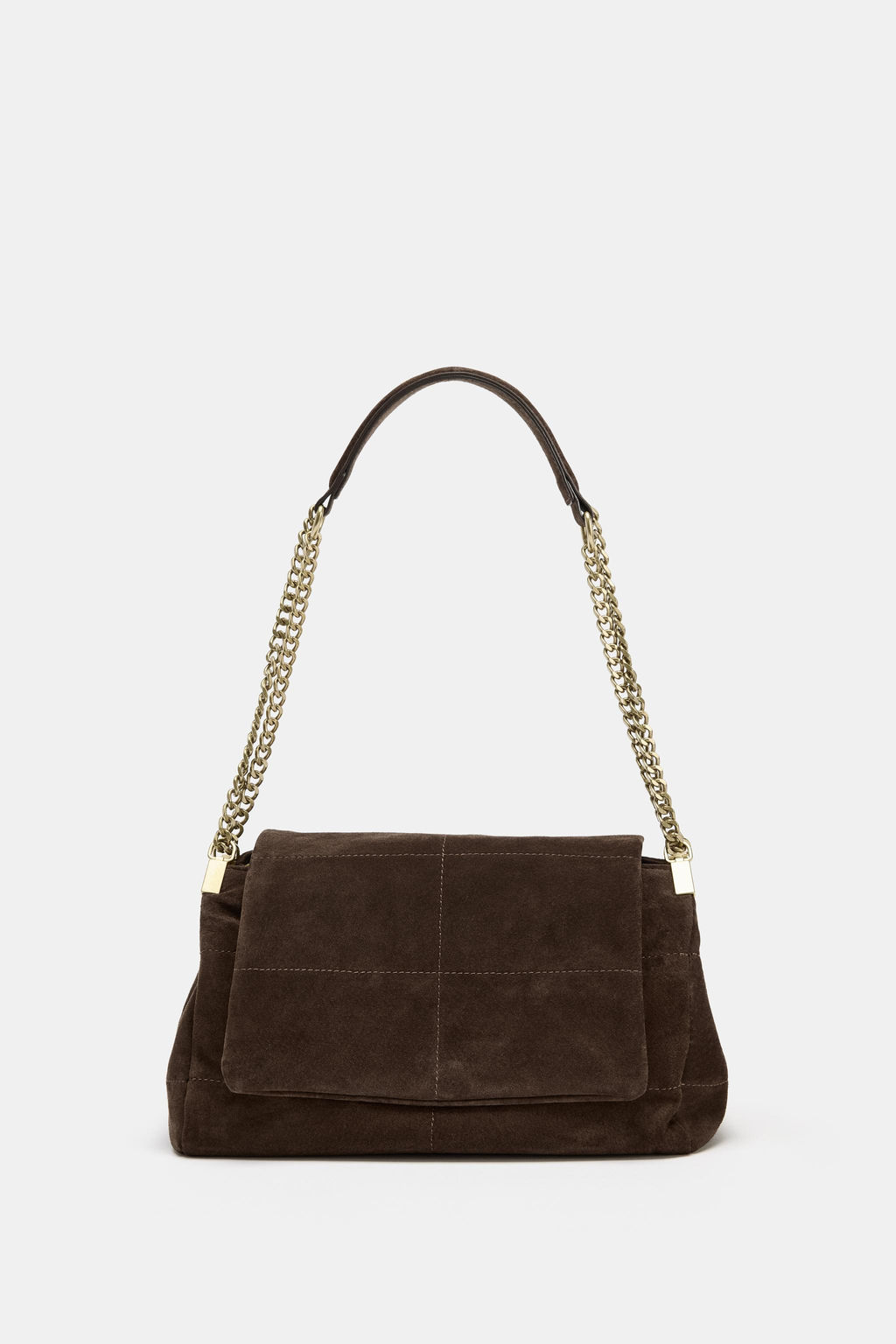 SPLIT SUEDE LEATHER SHOULDER BAG - Zara фото 17