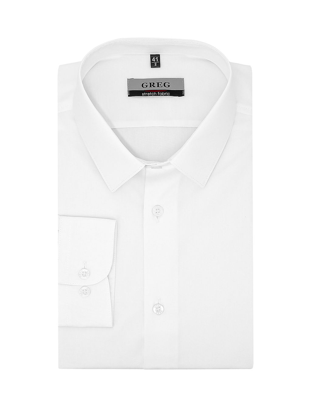 Сорочка мужская длинный рукав GREG 100/238/WH/SZR STRETCH