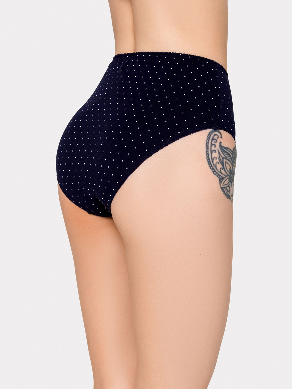 Цена за 2 штуки! Трусы женские макси мультипак (3 шт.) синие в горошек - Mark formelle фото 3