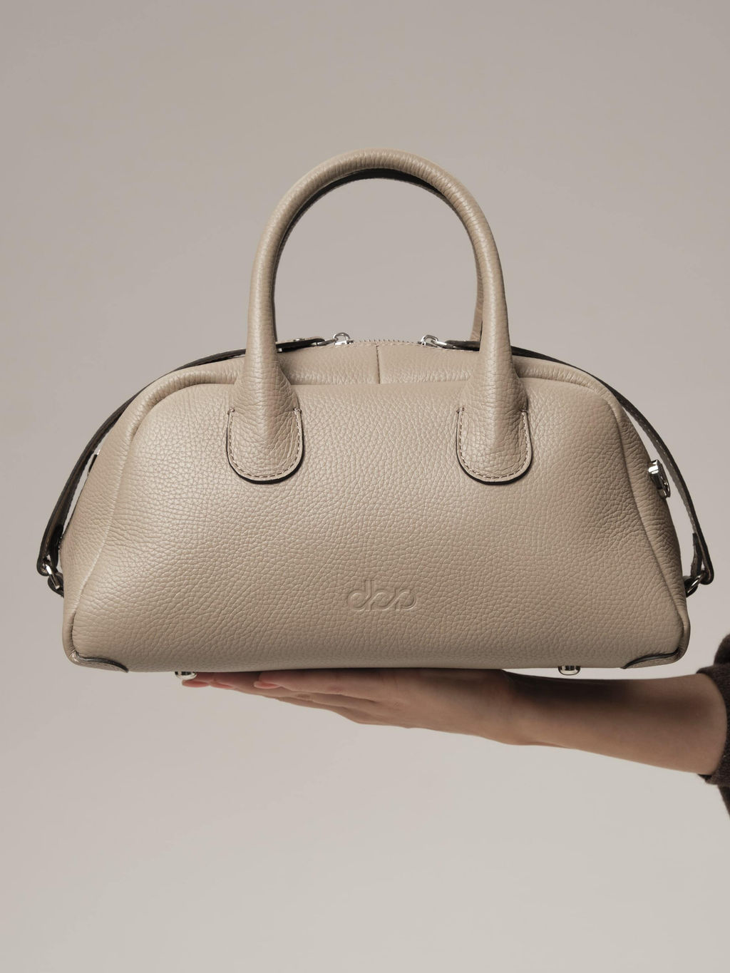 Кожаная сумка Kandys DBR 31206 бежевый латте  фото 10