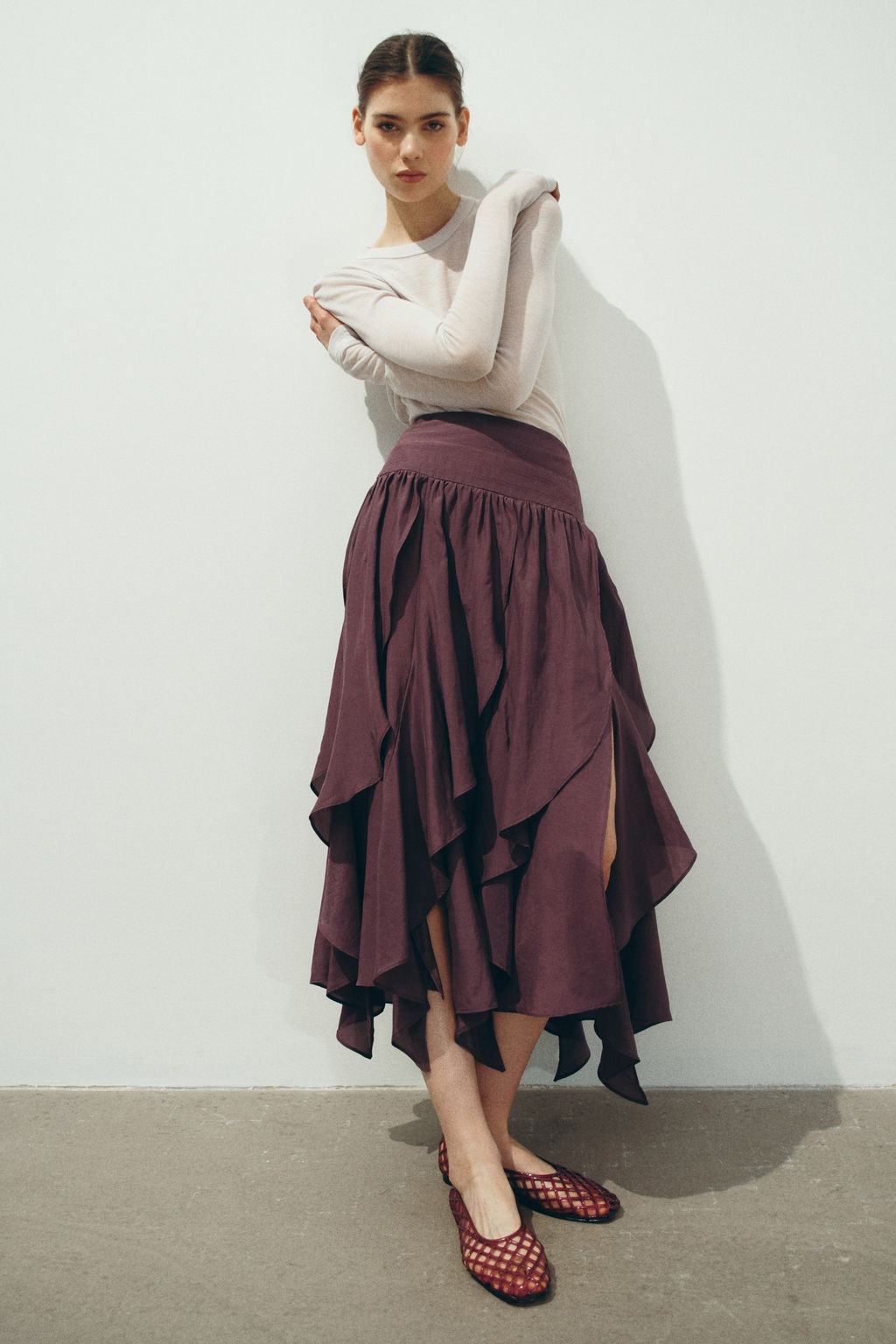 Falda midi asim?trica - H&m фото 2
