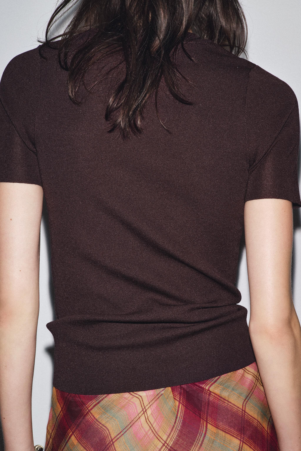 PLAIN KNIT SHORT SLEEVE TOP - Zara фото 3