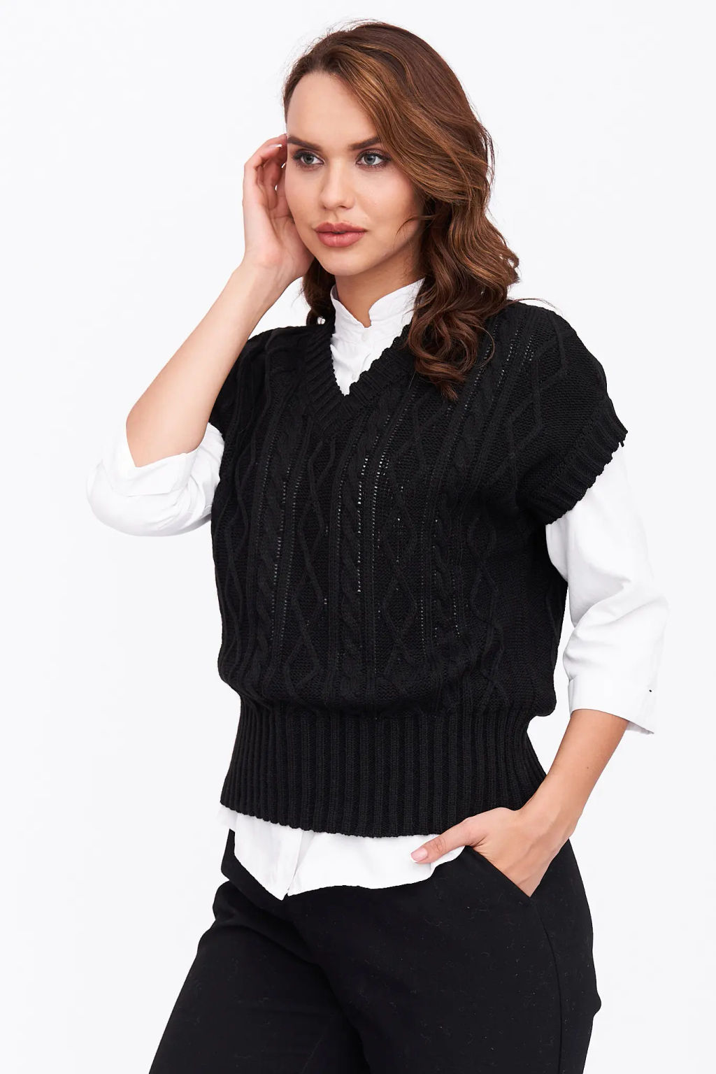 ЗЛАТА Жилет 351442/черный