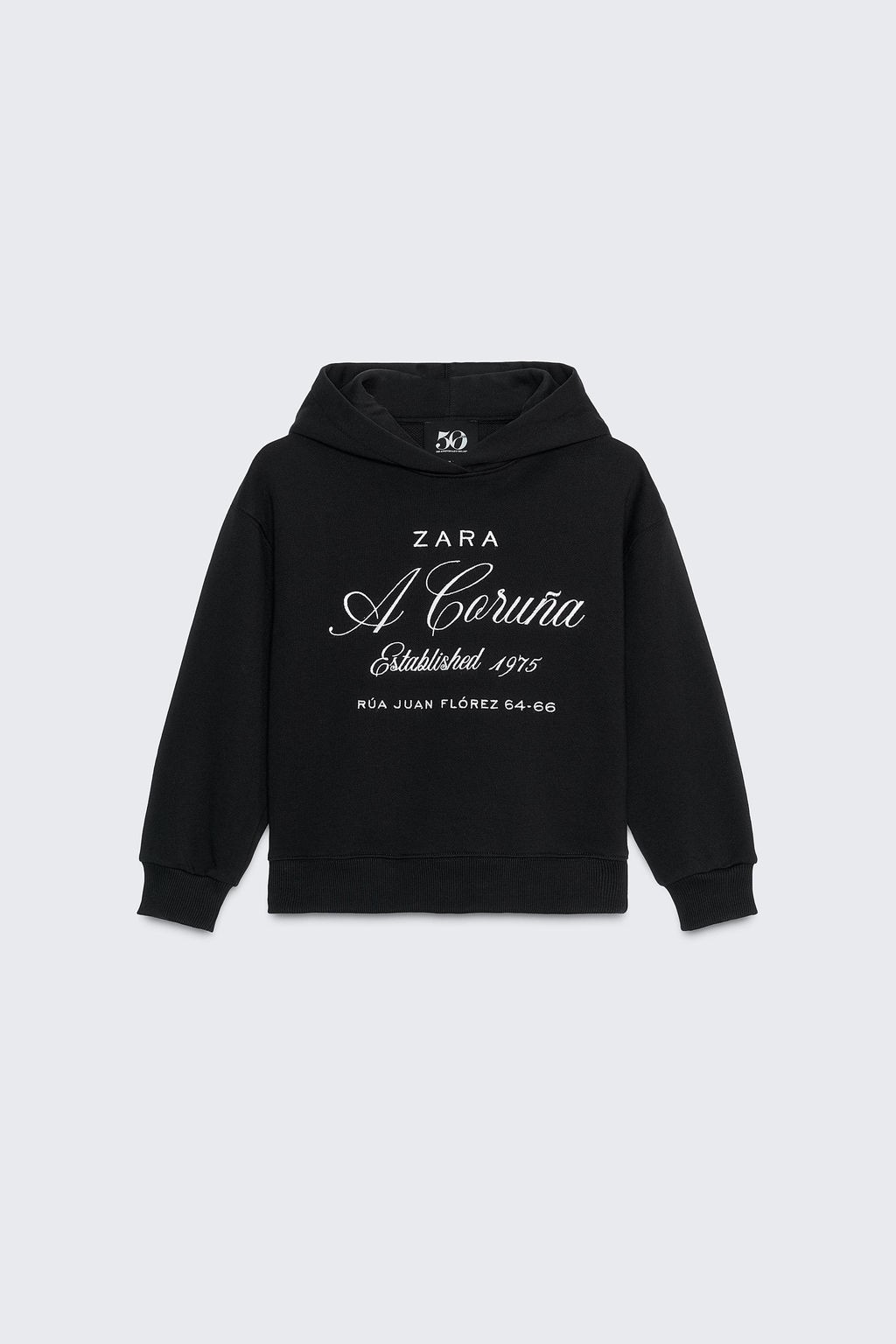 50TH ANNIVERSARY EMBROIDERED SLOGAN HOODIE