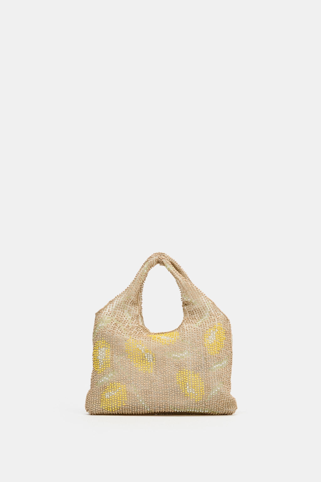 MINI BOLSO DE MANO CUENTAS / Amarillo - Zara фото 3