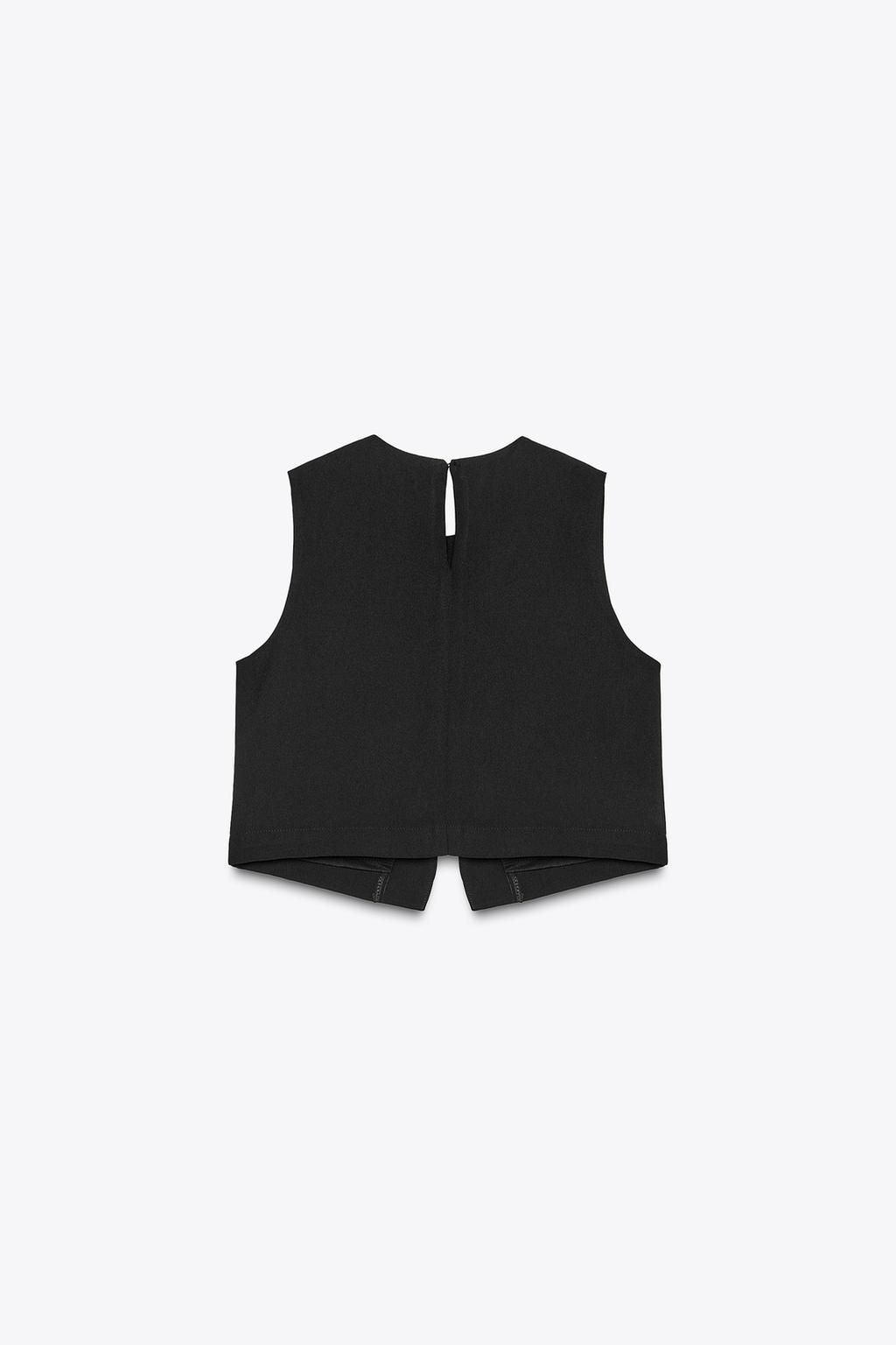 GOLD BUTTON CROSSOVER TOP - Zara фото 7