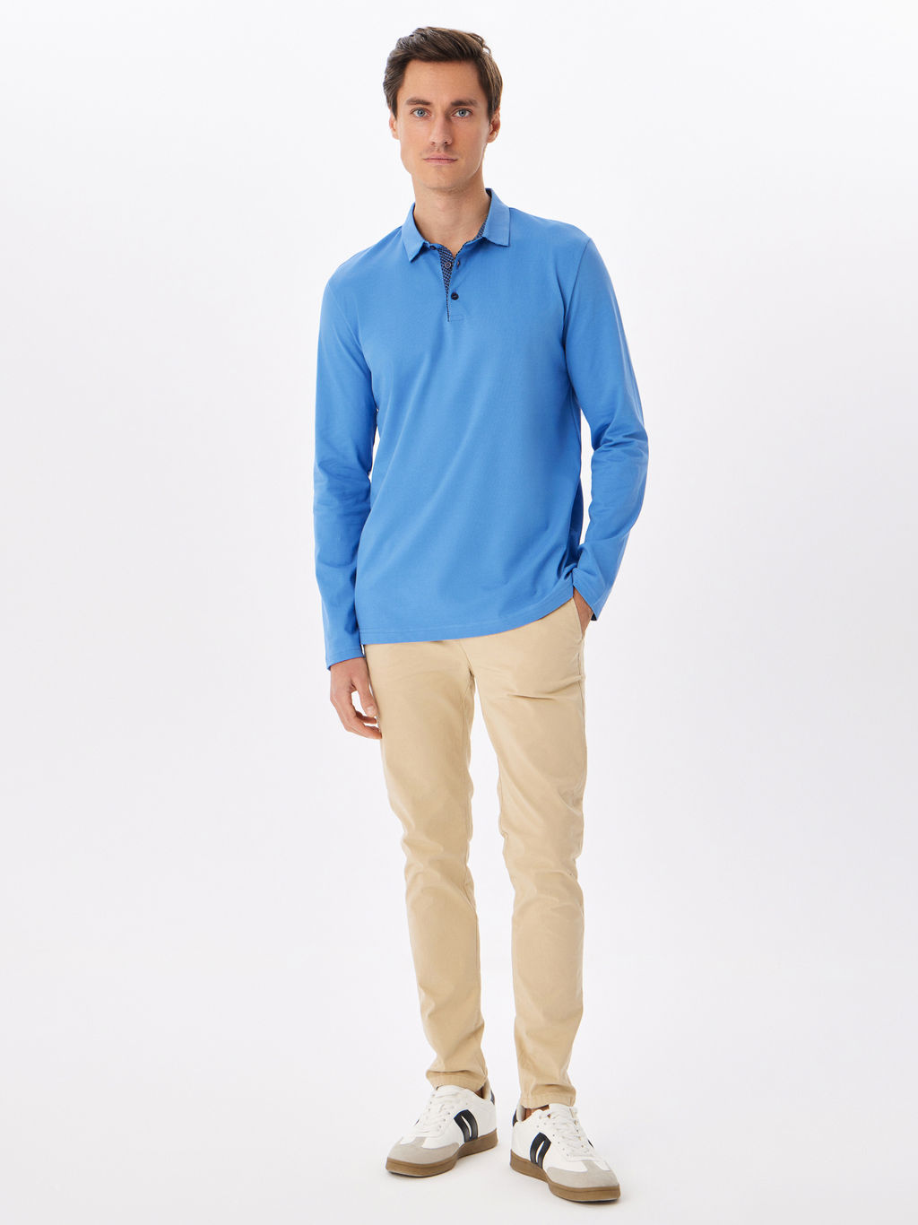 Джемпер мужской с воротником поло GREG G155-PO1246-SA5047 (джинс)  фото 6