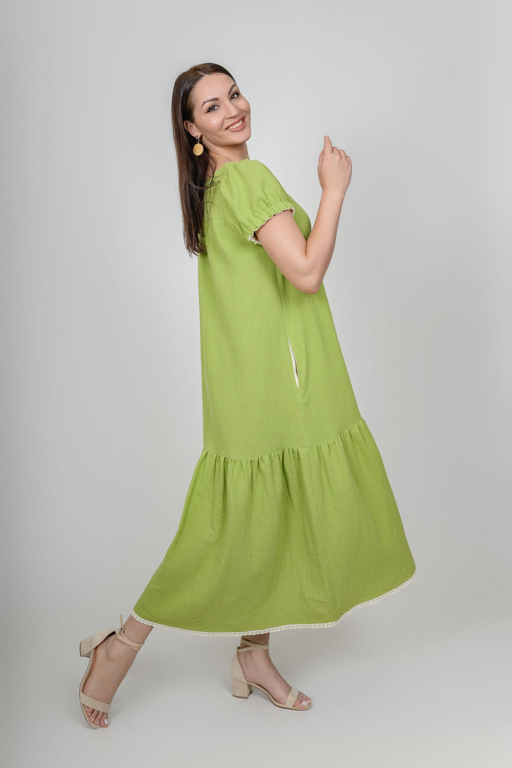 Платье из вареного муслина