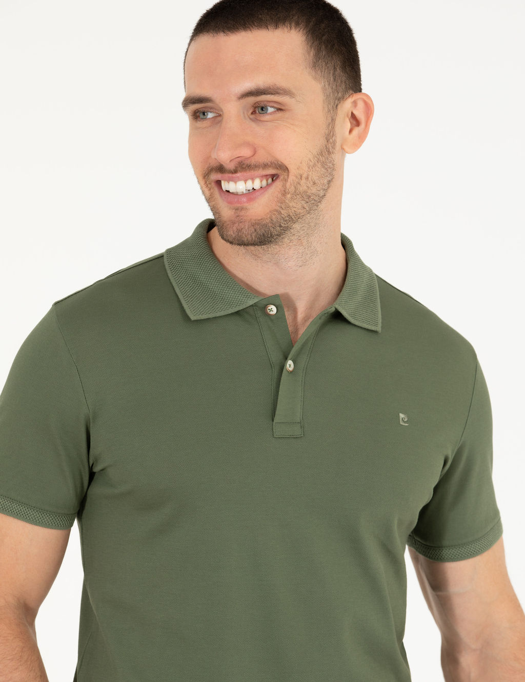 Haki Slim Fit Polo Yaka Merserize Ti__rt