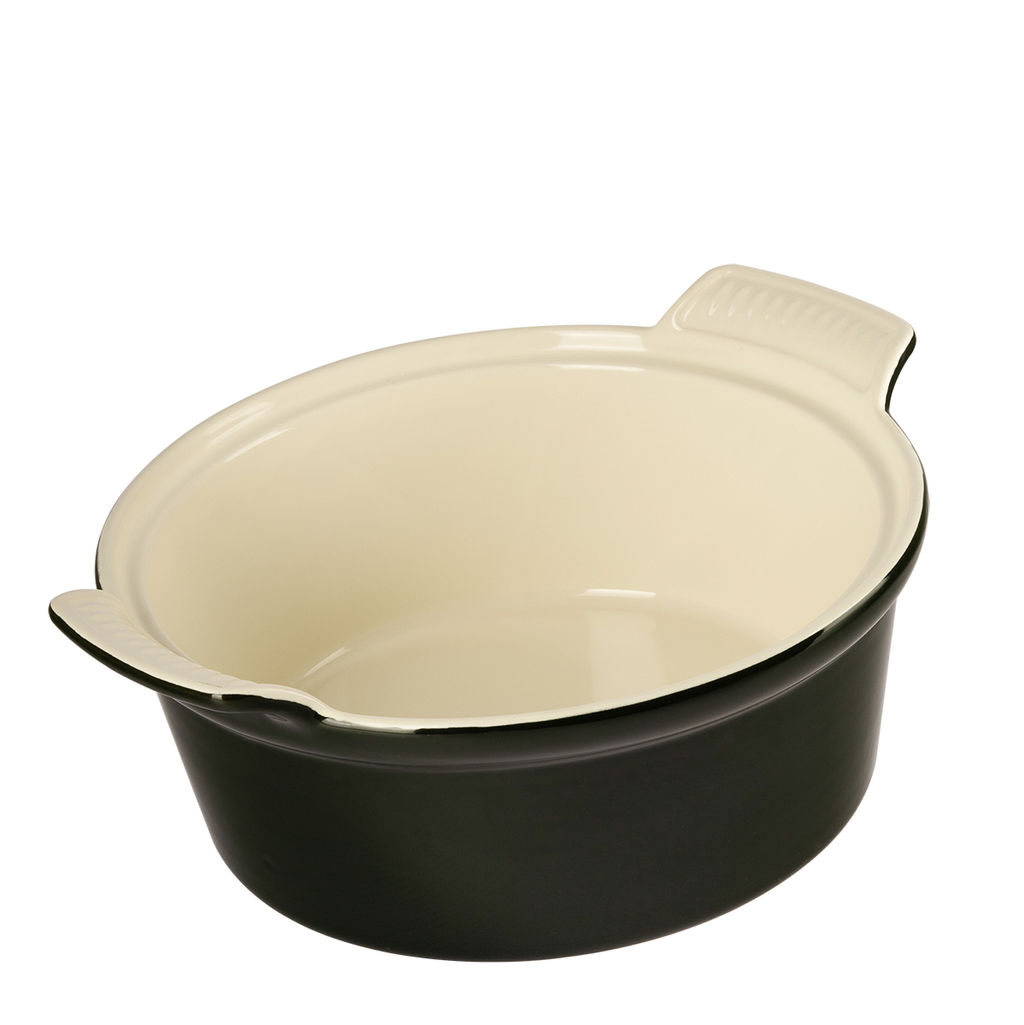 3834 GIPFEL Форма для запекания с крышкой MAJOLICA 28х25х16см. Материал: жаропрочная керамика. Цвет: темно-зеленый  фото 3
