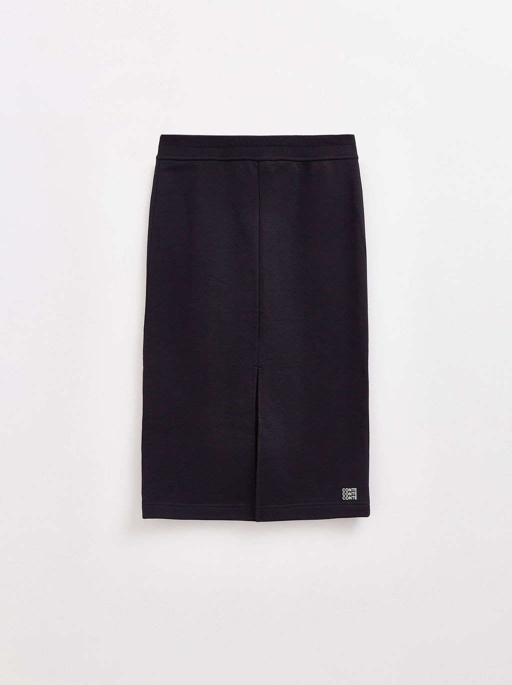 CONTE Юбка прямого кроя из футера с разрезом LU 2592 black - Conte elegant фото 3
