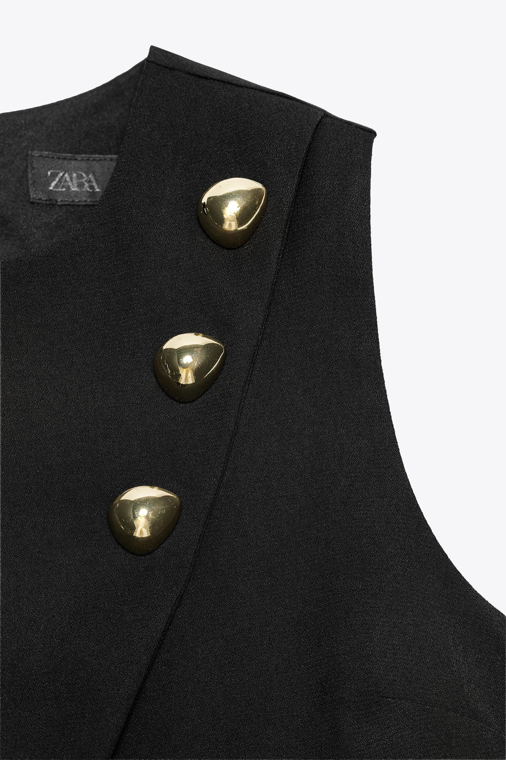 GOLD BUTTON CROSSOVER TOP - Zara фото 20