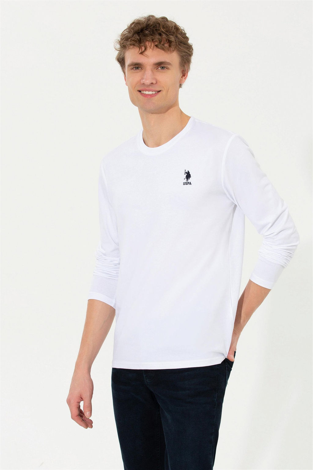 Мужской белый базовый свитшот Неожиданная скидка в корзине - U.s. polo assn фото 3