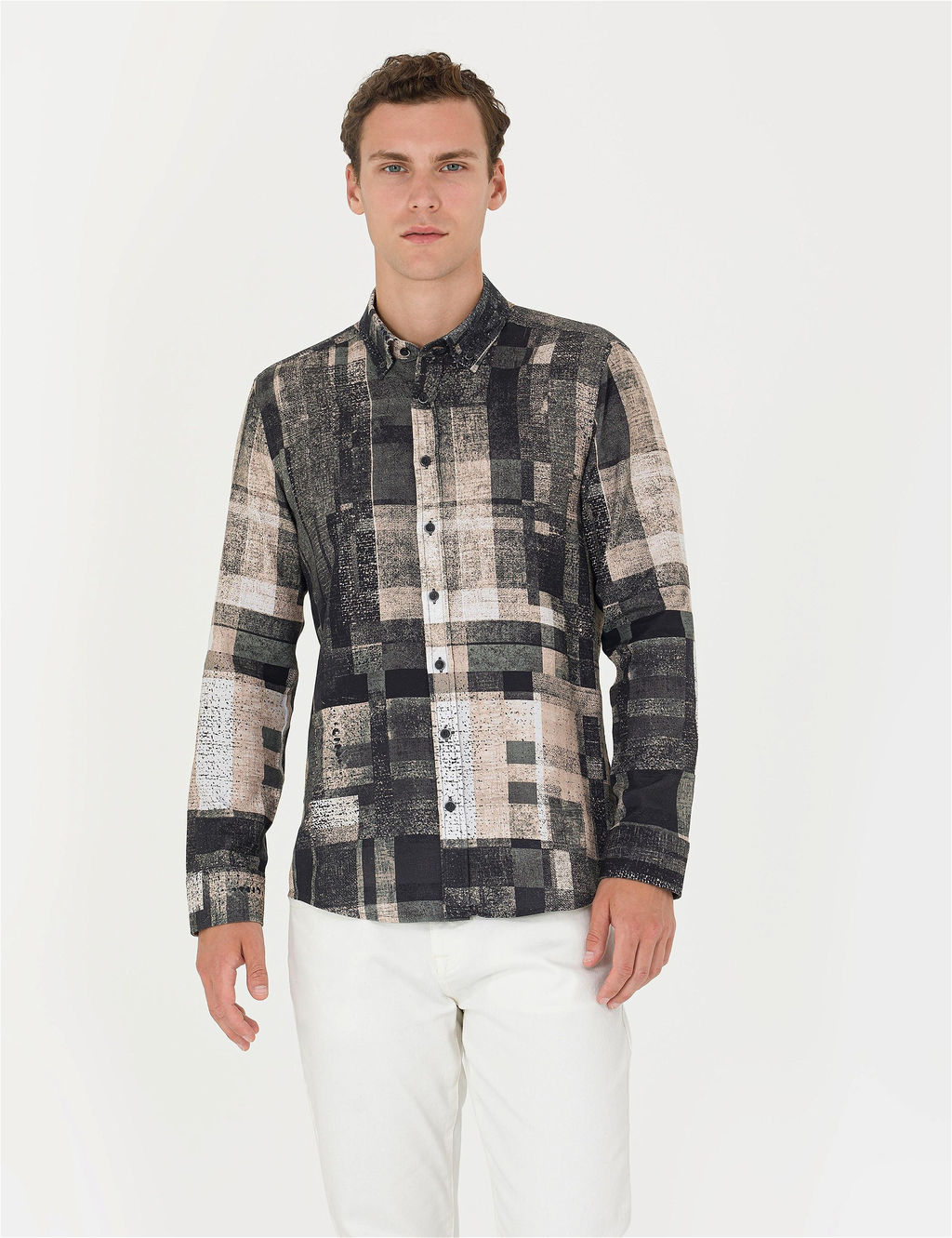 Siyah Slim Fit Uzun Kollu G_mlek - Pierre cardin фото 3