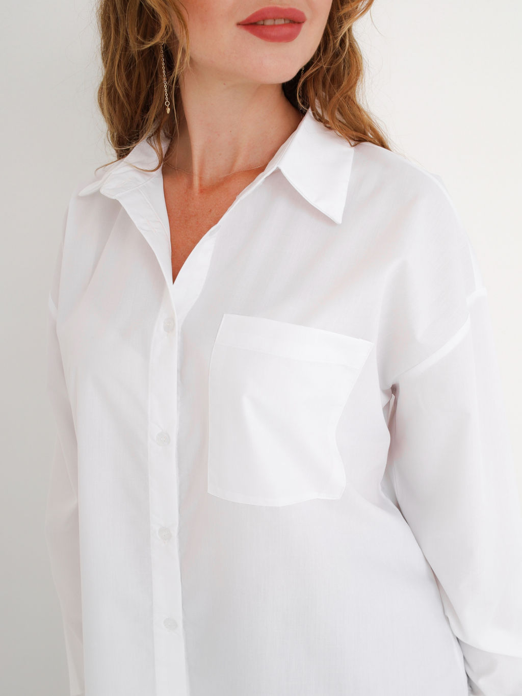 Рубашка классическая, белая - Inzibe фото 2