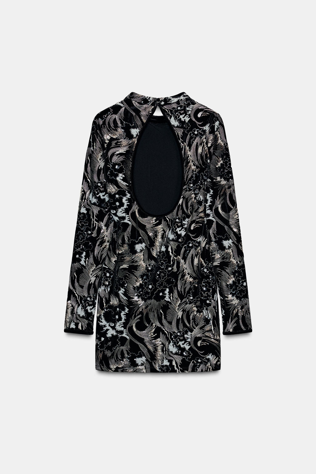 EMBROIDERED VELVET DRESS - Zara фото 4