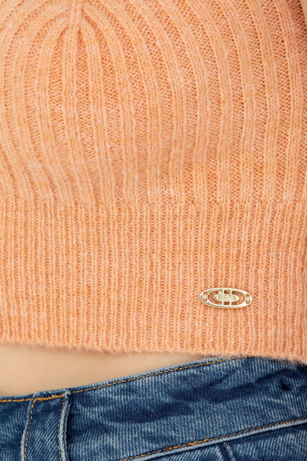 U. S. Polo Assn Женский пудровый свитер с v-образным вырезом - U.s. polo assn фото 7