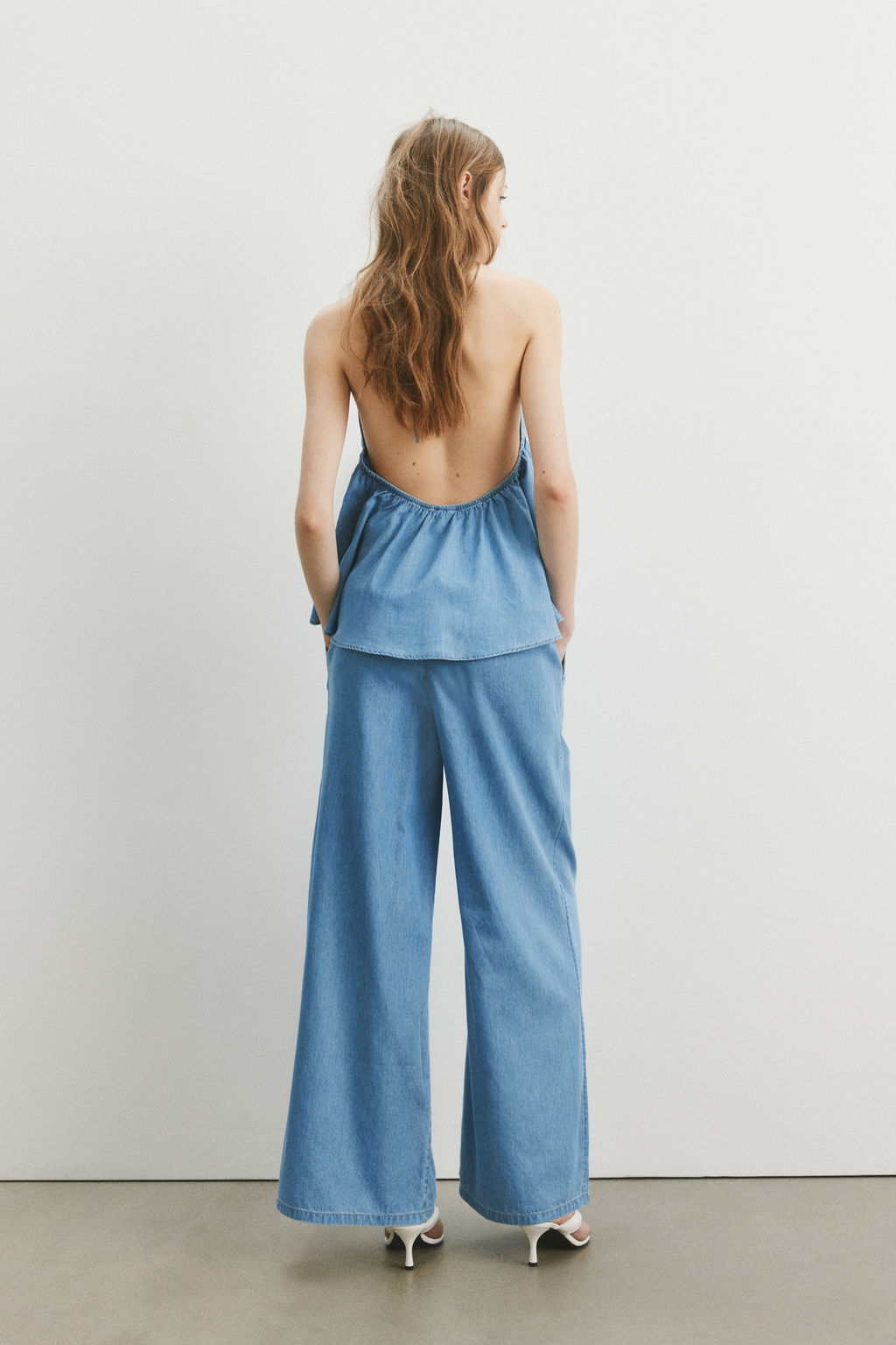 Pantal?n denim con cintura el?stica - H&m фото 3