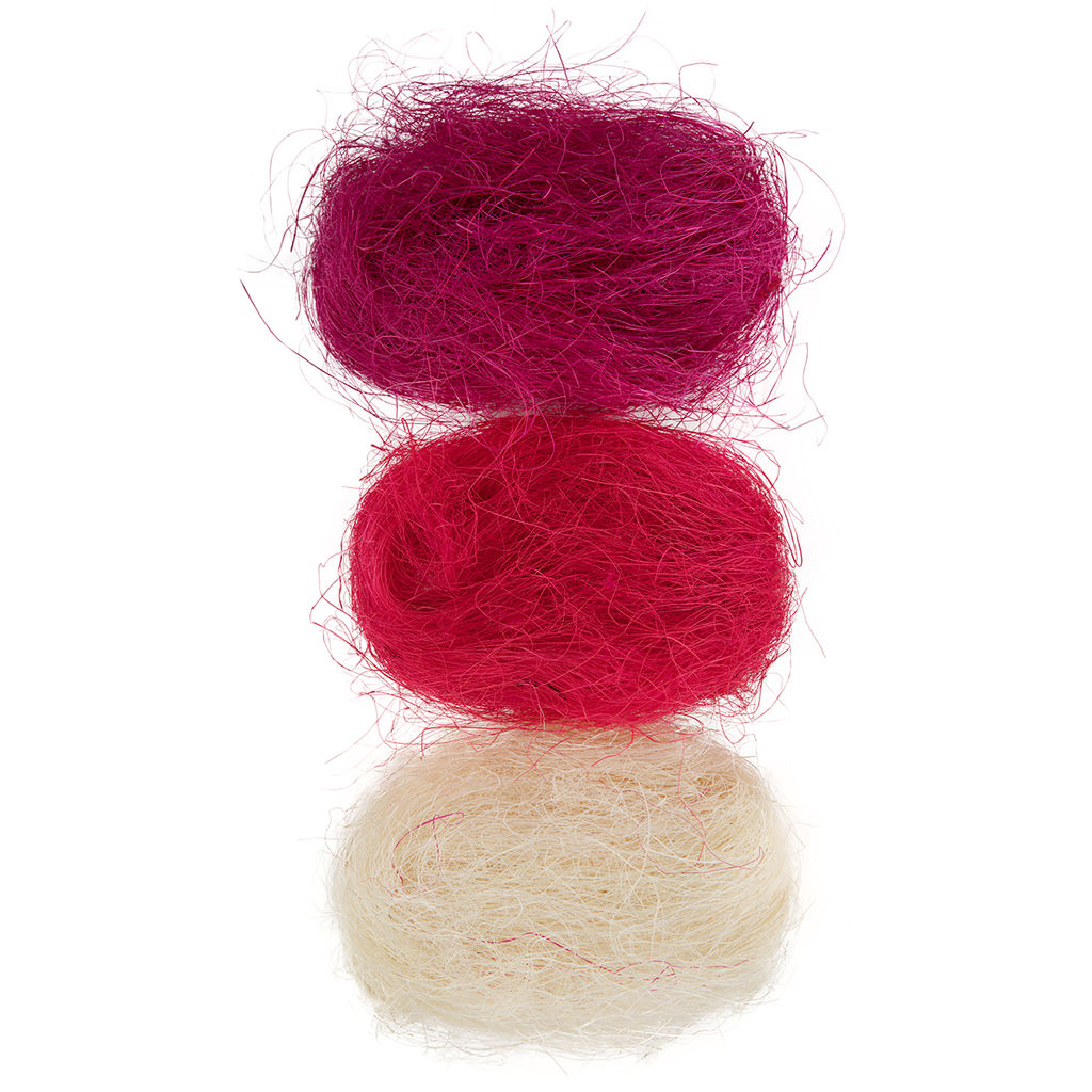 Blumentag BMG-30 MIX Сизалевое волокно 30 г 3 г 03 Белый/красный/ бордовый