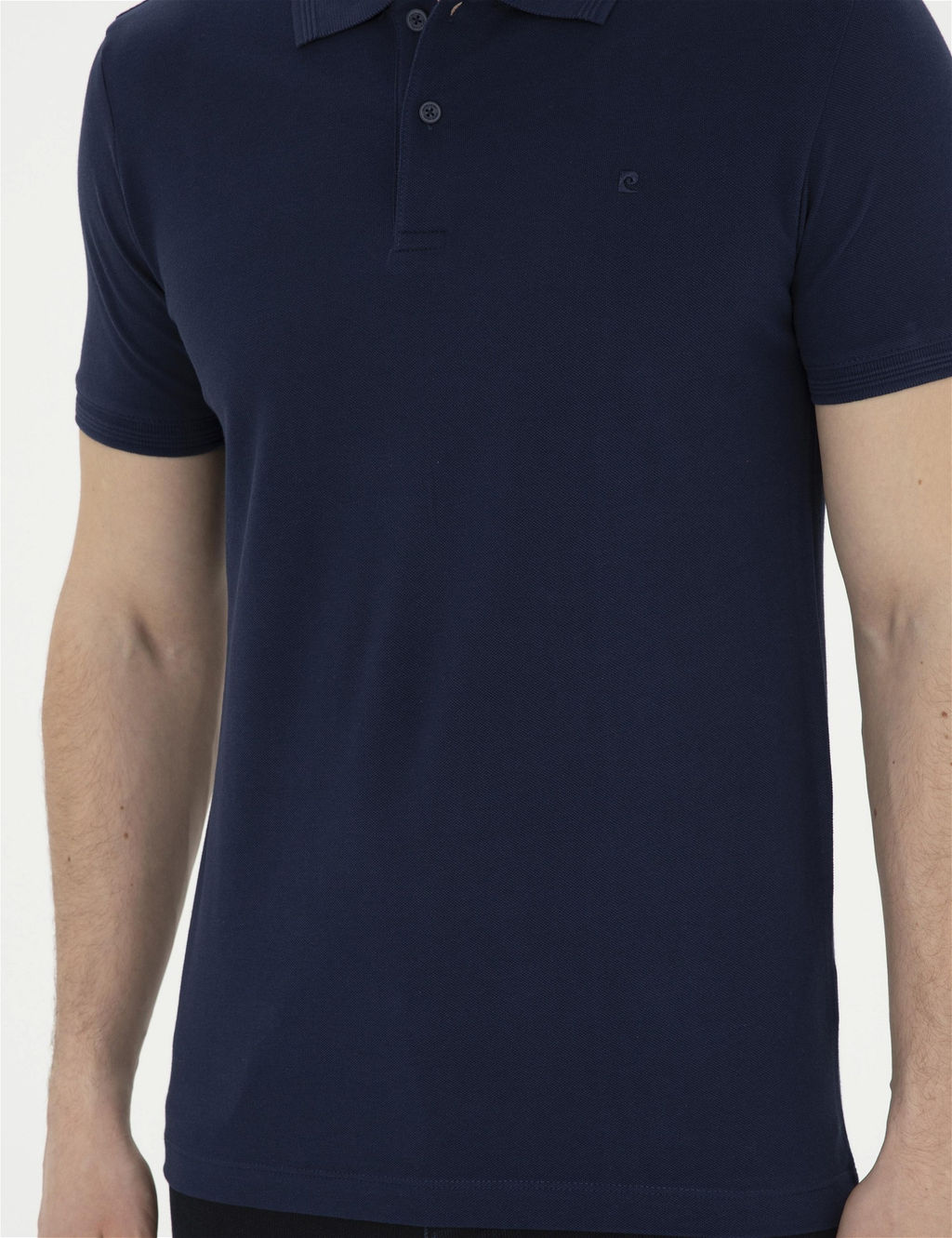 Lacivert Slim Fit Basic Ti__rt