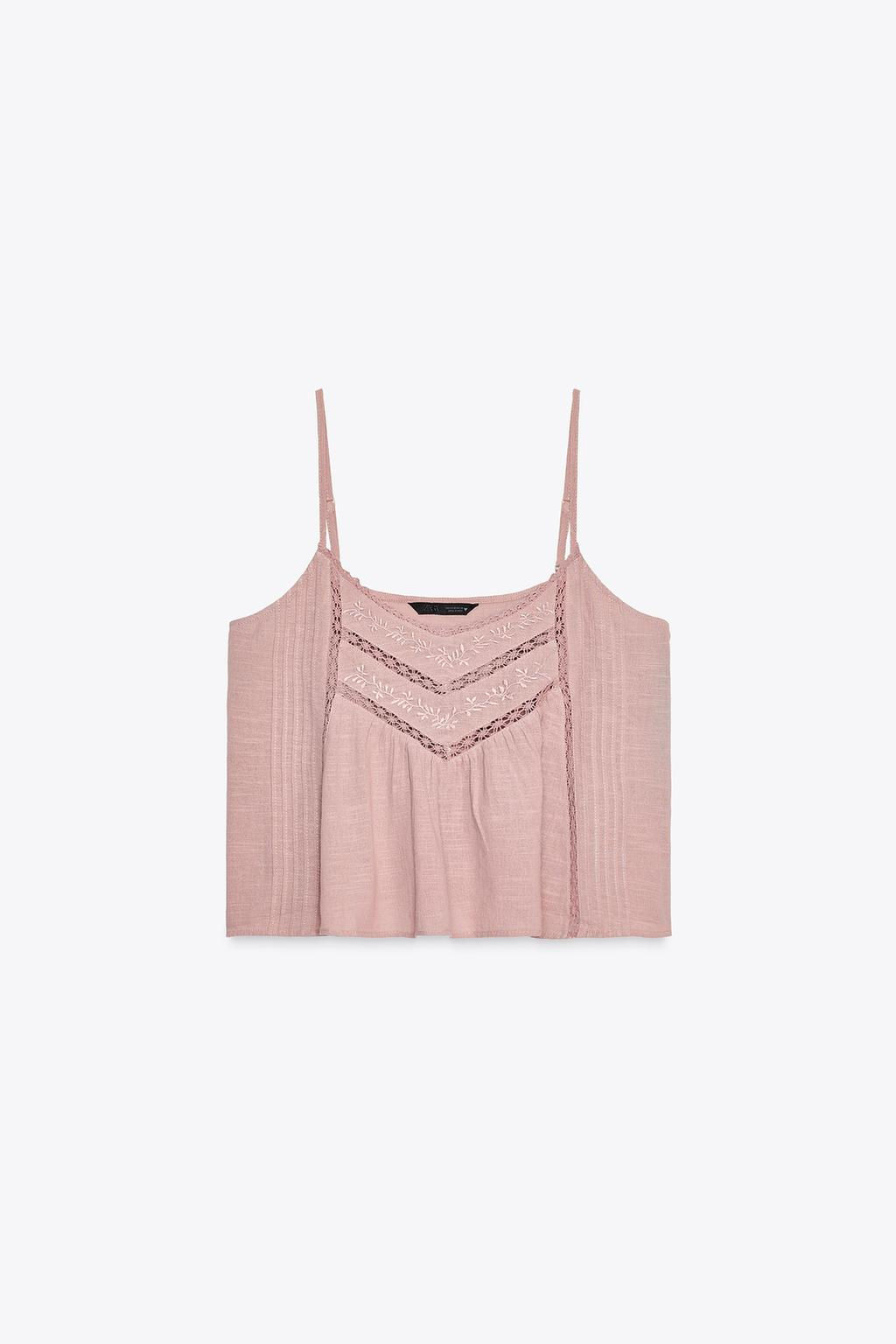 EMBROIDERED COTTON TOP - Zara фото 6