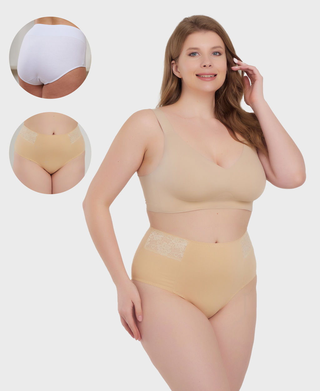 Трусы женские слипы Vanessa for me 6917 хлопок, эластан размеры XL, 2XL, 3XL