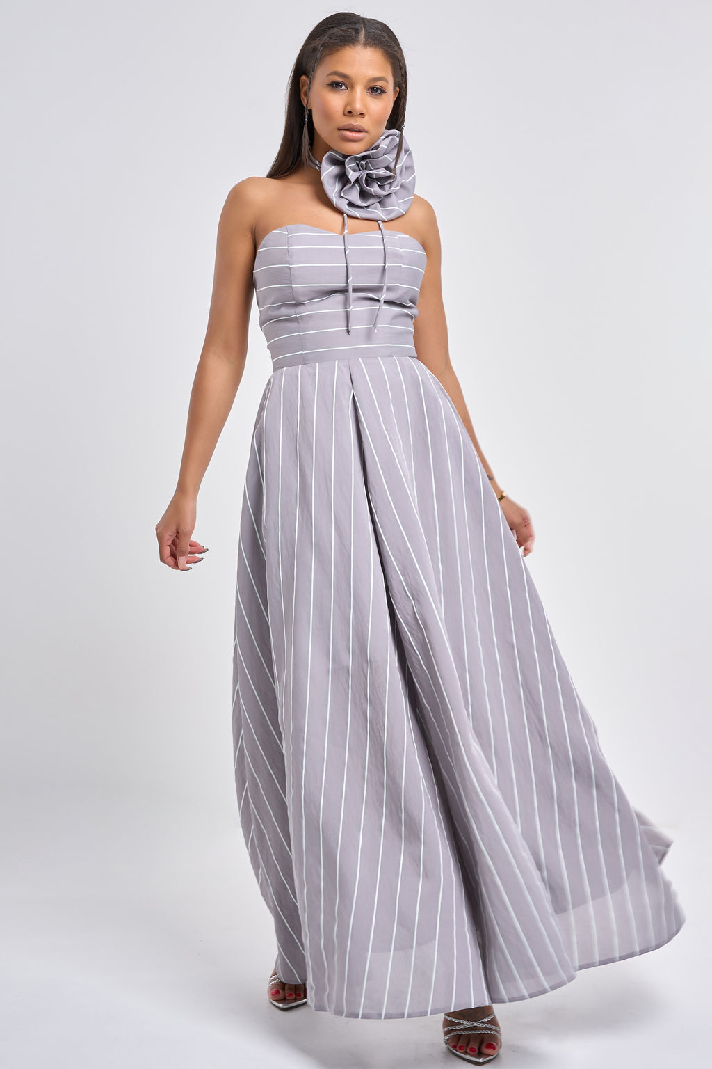 Платье вечернее корсетного типа голубое - Fly фото 24