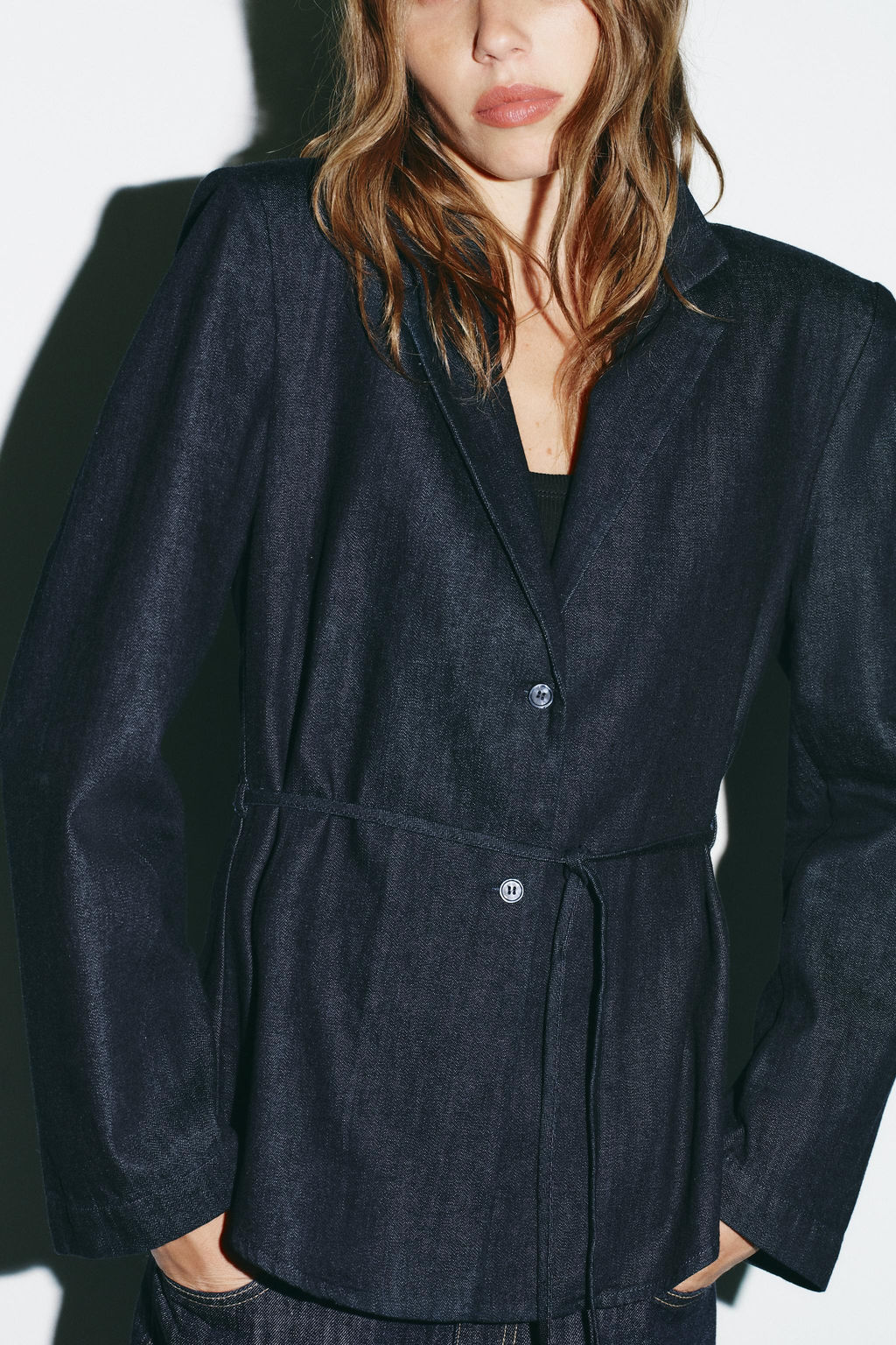 SHIRT BLAZER WITH BELT - Zara фото 3
