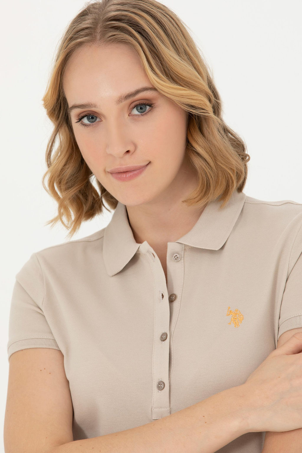 U. S. Polo Assn Женская базовая футболка Stone - U.s. polo assn фото 16