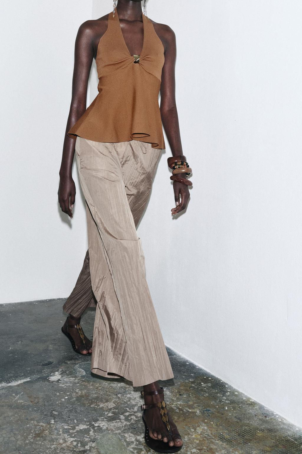 HALTER PEPLUM TOP - Zara фото 3