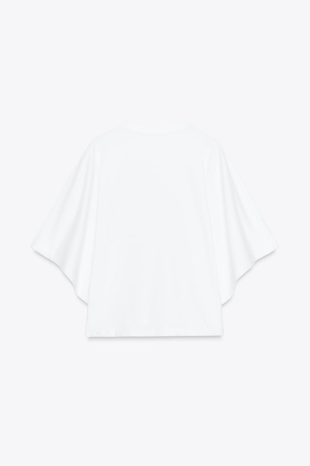 CAPE SLEEVE T-SHIRT - Zara фото 2