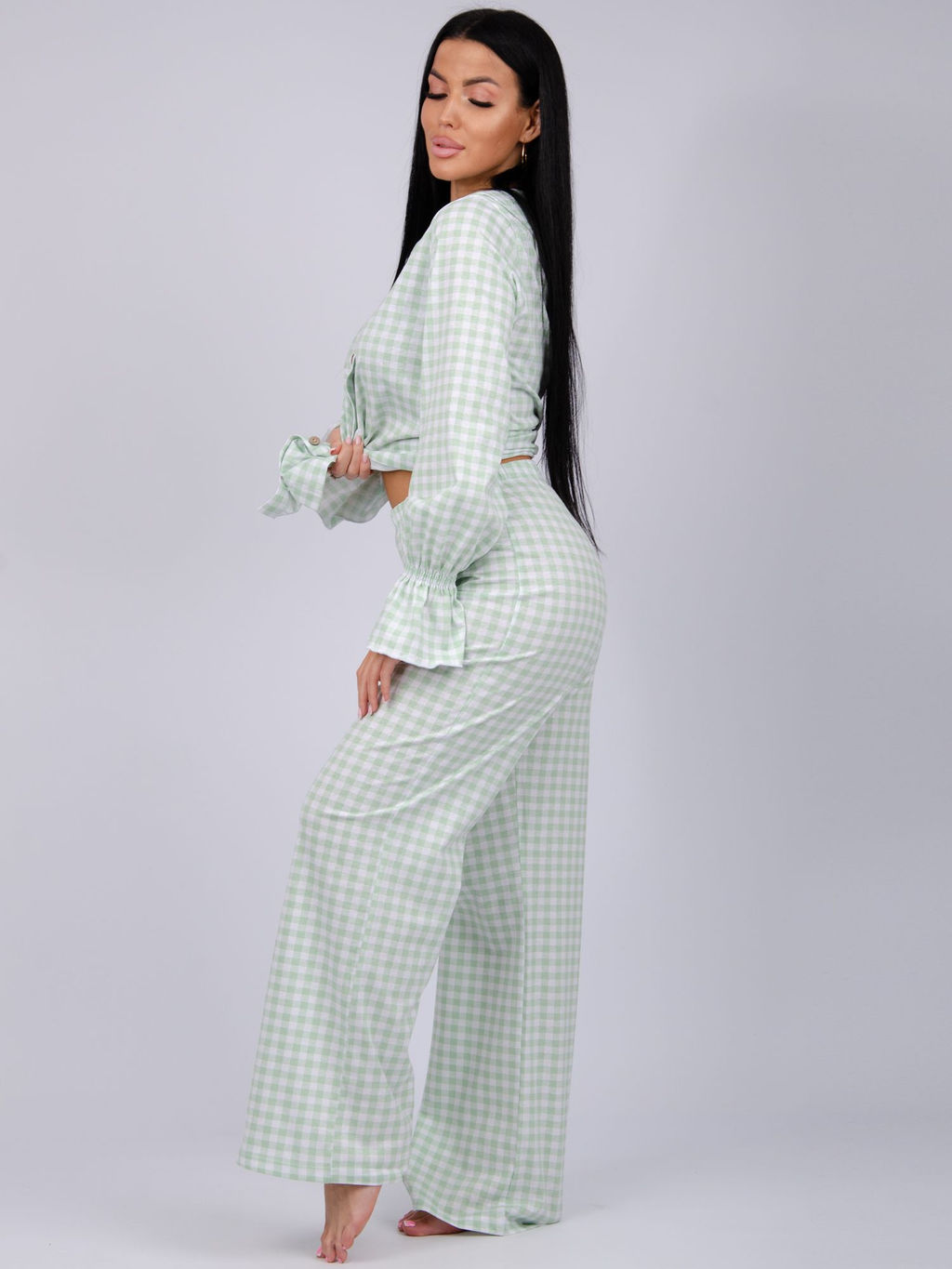 Пижама "Алези 2" зелёная, трикотаж