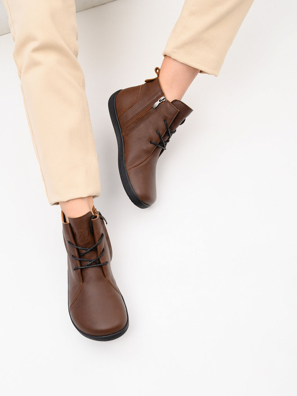 Ботинки женские демисезонные 352.NATAbl.Светло-коричневая оттима/Шерсть