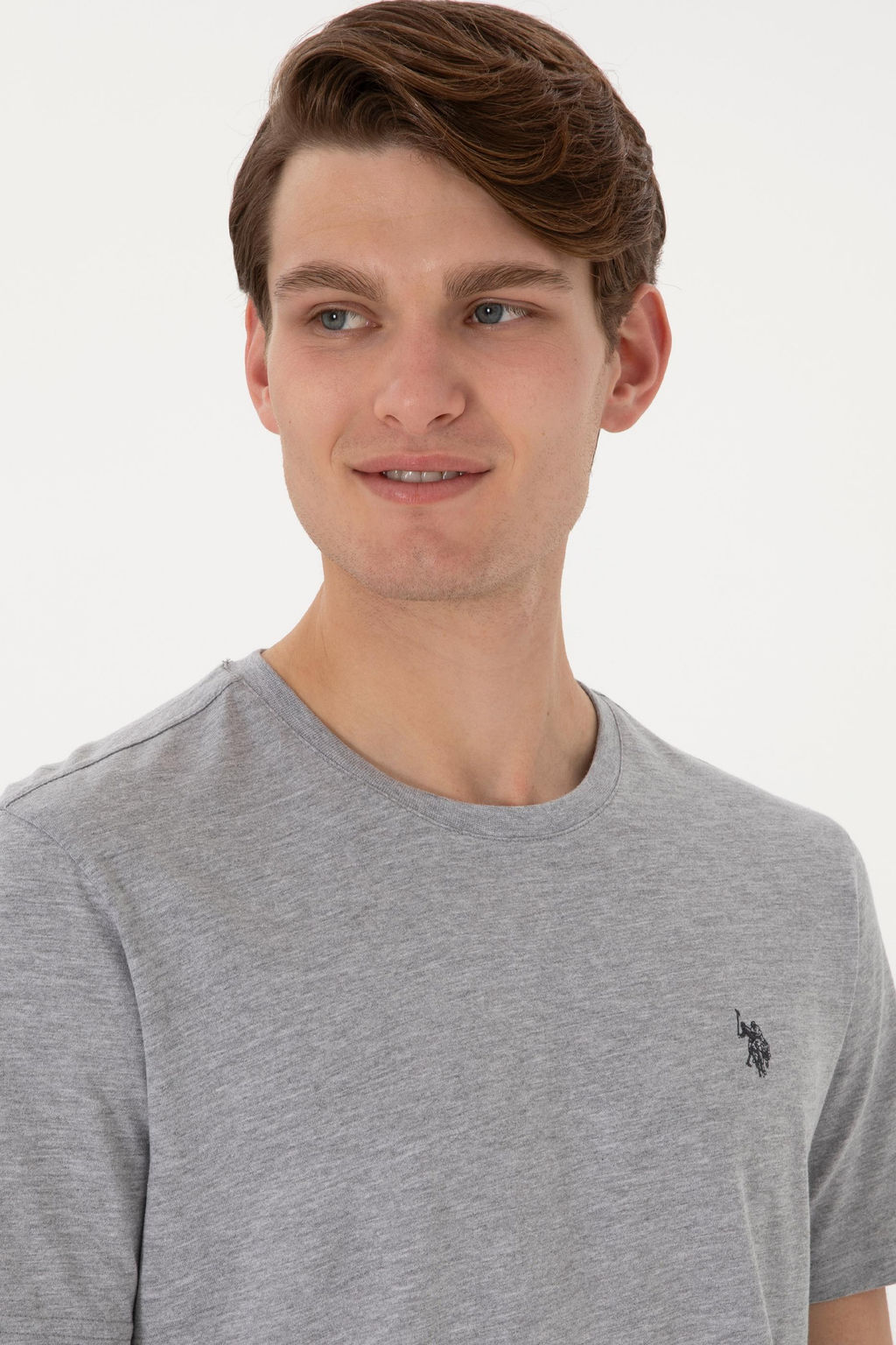 Erkek Regular Fit Bisiklet Yaka Gri Basic Ti__rt Sepette S_rpriz _ndirim - U.s. polo assn фото 2