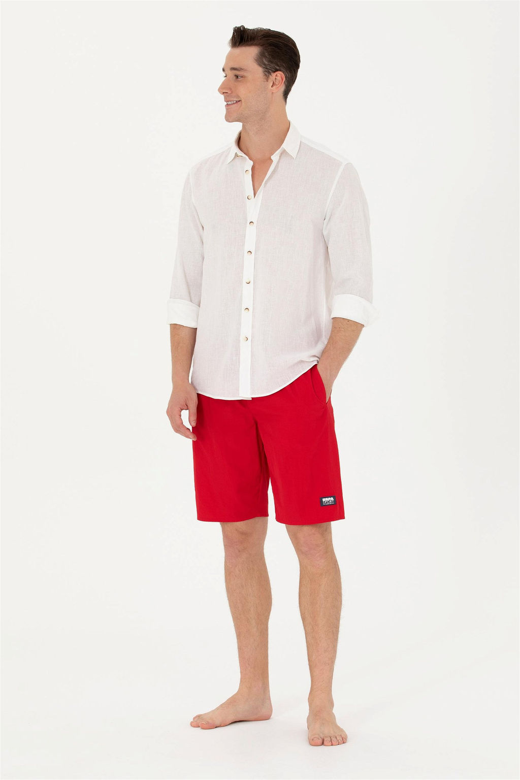 U. S. Polo Assn Мужские красные шорты для плавания - U.s. polo assn фото 6