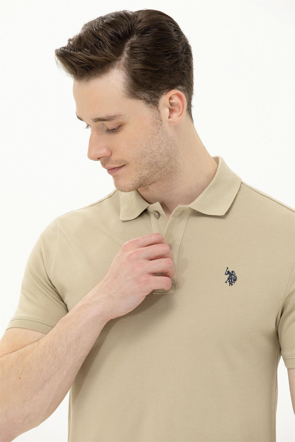 Мужская футболка цвета хаки Basic - U.s. polo assn фото 10