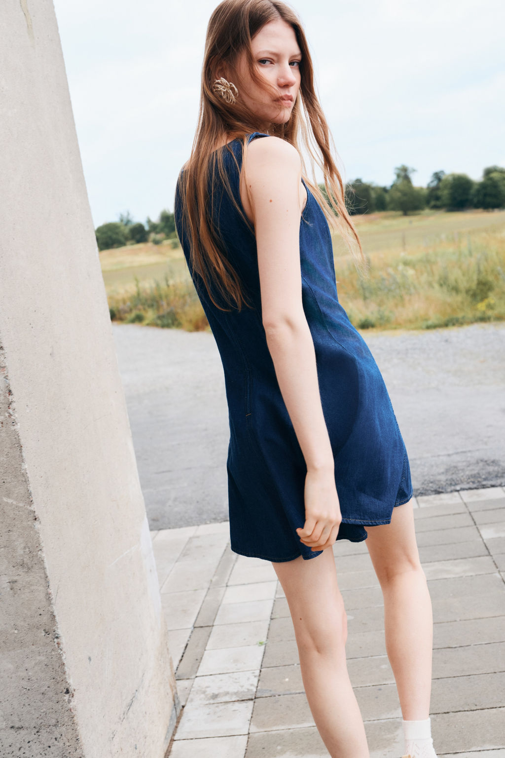 Vestido denim con falda acampanada - H&m фото 2