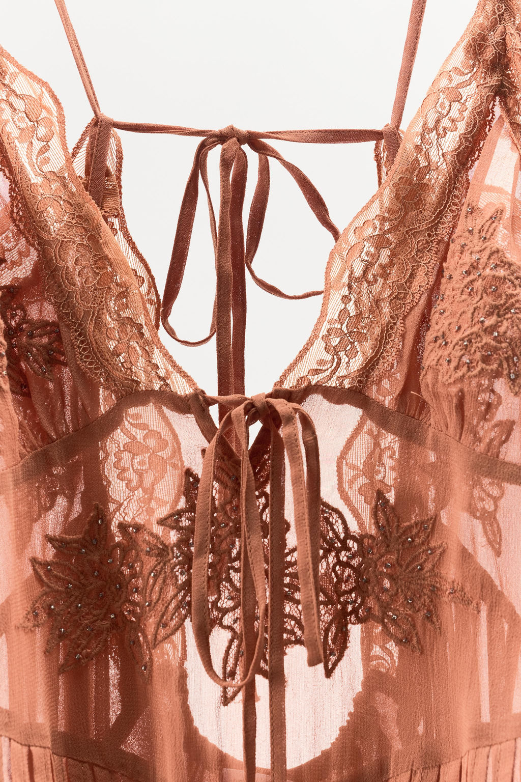 GEORGETTE EMBROIDERED BEADED DRESS - Zara фото 10