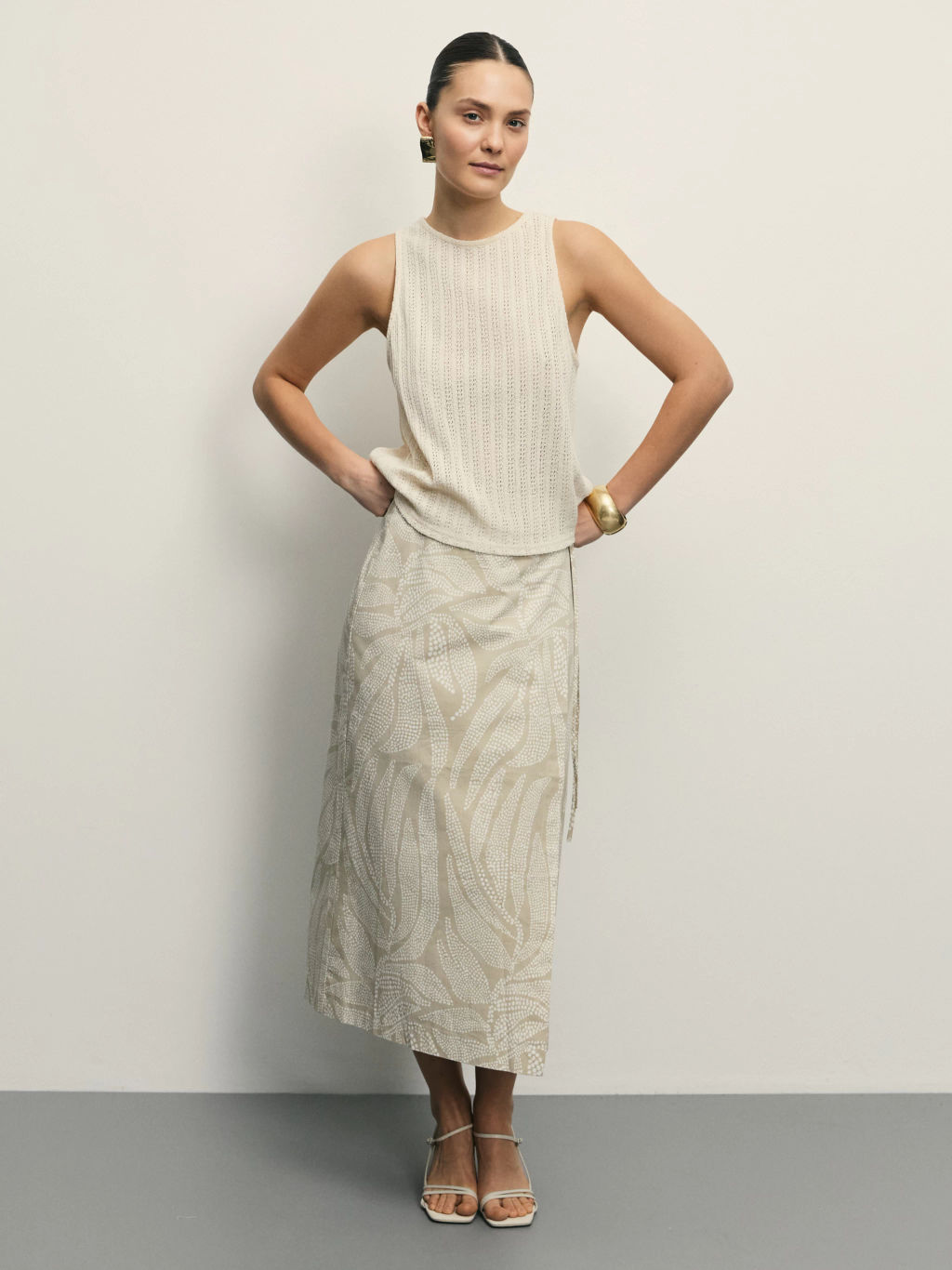 Юбка из хлопка на запах / Zarina  фото 2