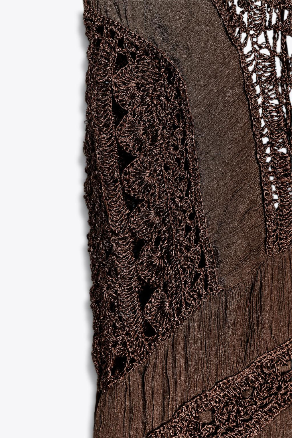 ZW COLLECTION COMBINED CROCHET DRESS - Zara фото 9