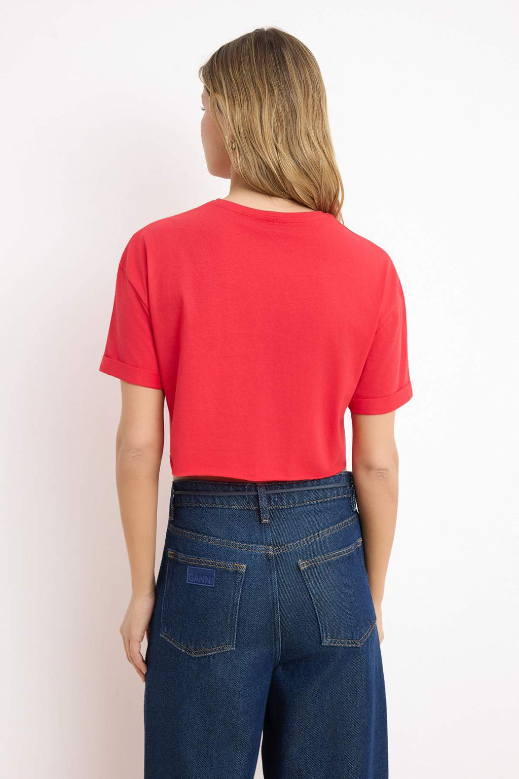 Ekru Boxy Dusuk Kol K?sa Kollu %100 Pamuk Orme T-Shirt TWOSS26TS00183 - Trendyolmilla фото 10