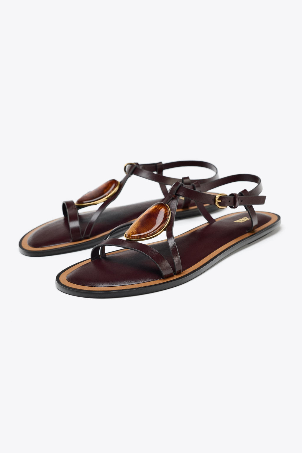 METAL APPLIQUE SANDALS - Zara фото 8