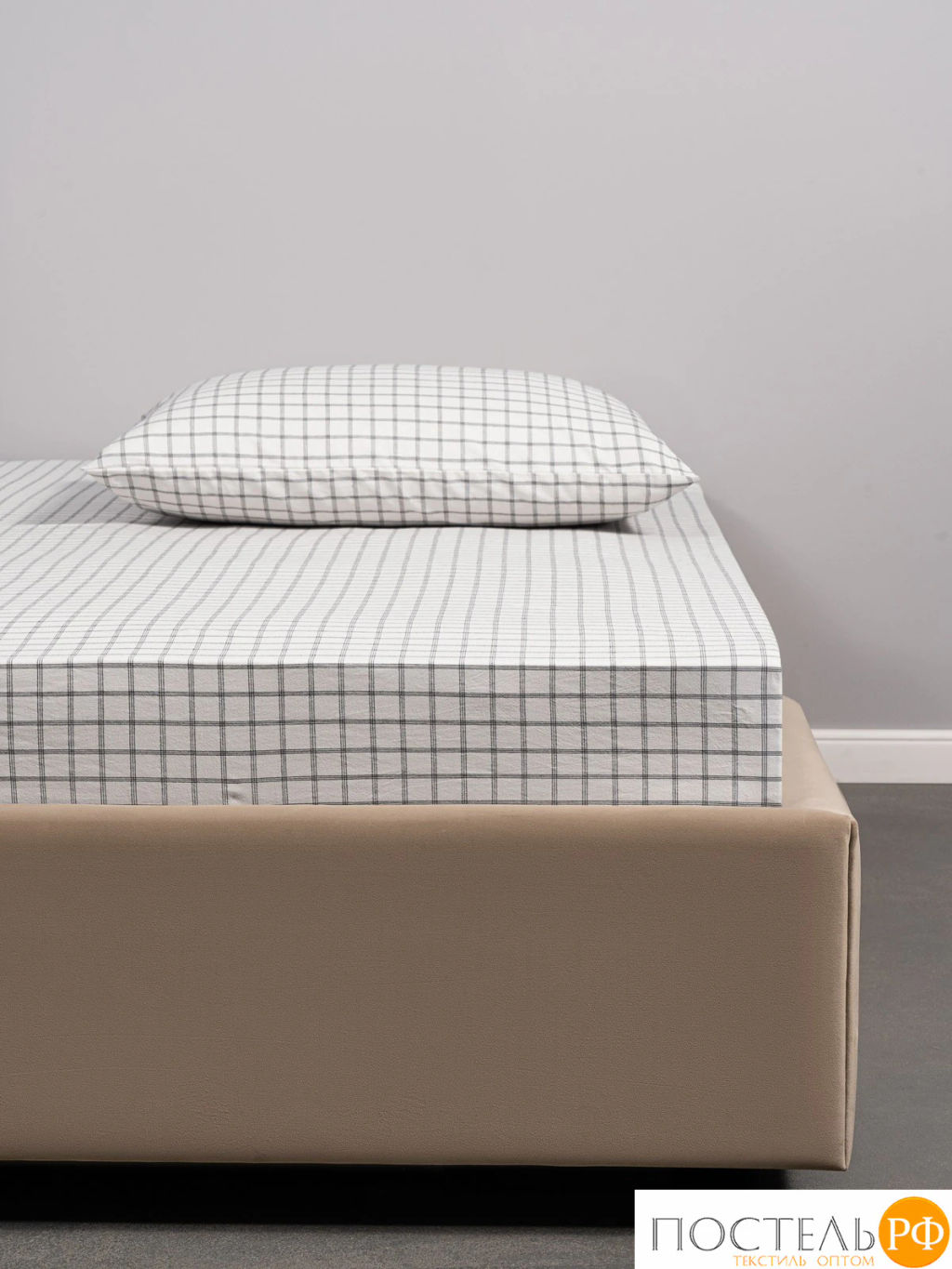 КПБ PRIME PRIVE ВАЛЬБО бел/черн (клетка)  фото 5