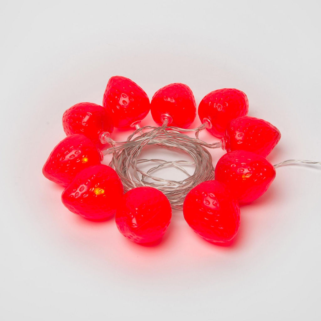 ULD-S0400-010/STB/2AA RED IP20 STRAWBERRY Гирлянда светодиодная на батарейках 2AA (не в/к), Клубника, 4м. 10 светодиодов. Красный свет. Провод прозрачный. TM Uniel. - Volpe фото 3