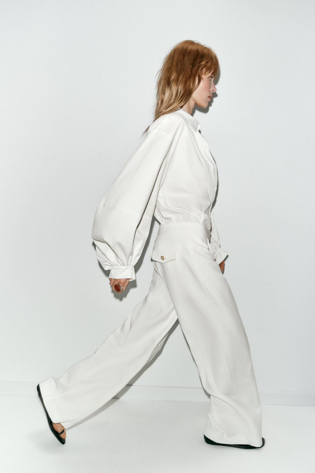 WIDE-LEG TROUSERS WITH DARTS - Zara фото 18