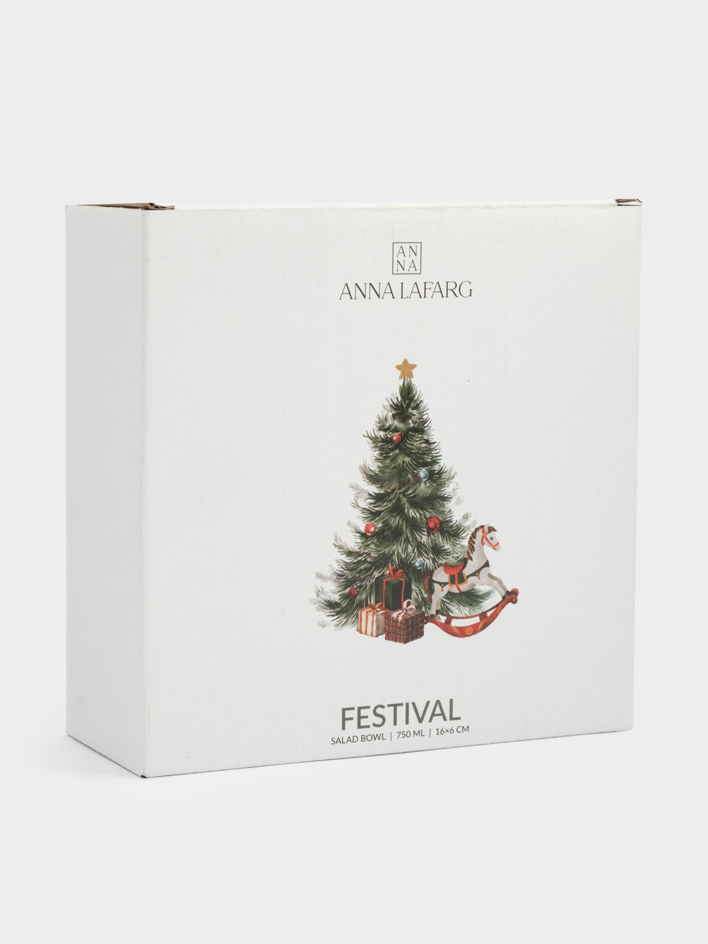 Салатник, 16х6 см, 750 мл, керамика, зеленый, Лошадка и елка, Festival - Anna lafarg фото 7